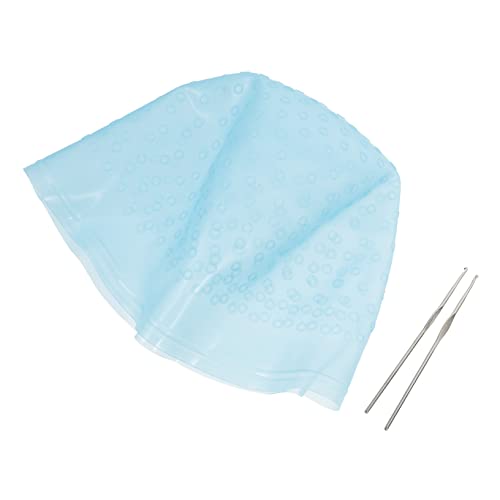 Vaguelly 1Juego Gorro De Teñido De Silicona Reutilizable Para Coloración Agujas De Ganchillo Herramienta Para Peluquería