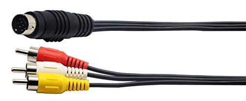 Zdycgtime 3 Rca Plug To 7 Pin Mini Din Plug Extension Cable S-Video 7 Pin Din Male To 3 Rca Male Rgb Composite Video Extender Cable Adapter For Dvd,Tv,Hdtv,Vcr's,Cd Players,Pc Laptop(5Ft/1.5M) #TOP6