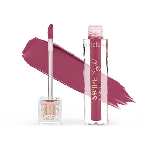 Image of BARELOVE Swipe Right Non-Transfer Matte Liquid Lipstick | Up to 12-Hour Long-Lasting | 6 ml | Quick-Dry, Lightweight, One-Swipe High Pigmentation | Transfer Proof Lip Colour for Women - Mauve Kiss
