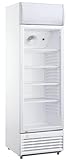 METRO Professional Frigorífico GSC2350, nevera vertical con puerta de cristal, 324 L, blanco, 180 W, iluminación LED, 4 estantes ajustables, gastronomía, bar, restaurant, tiendas
