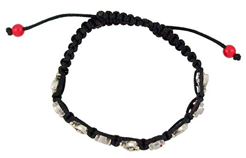 Red Holy Dove Cross Adjustable Cord Bracelet, Pack of 3, 7 1/2 Inch3