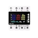 【Grand écran LCD et mesures claires】 : le commutateur intelligent triphasé pour compteur d'énergie de type rail AC85-290 V dispose d'un écran LCD aux couleurs vives offrant des lectures en temps réel de tension, de courant, de facteur de puissance et d'énergie. Les grands caractères numériques améliorent la visibilité dans les conditions d'éclairage industriel, aidant à interpréter rapidement les données dans les ateliers, les entrepôts et les armoires de distribution sans contrainte.