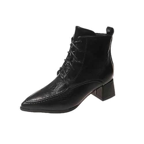 Bottines d'hiver femme noir 40 bout pointu et talon moyen zippé