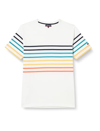 Preisvergleich Produktbild Armor Lux Herren Gestreiftes T-Shirt, Milk / Multicol E24, M