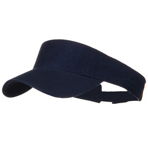 Pro Style Cotton Twill Washed Visor - Navy
