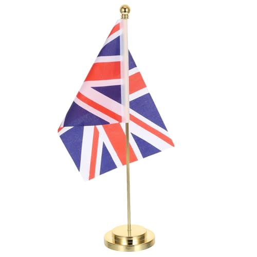 DOITOOL Union Jack Tischflagge mit goldenem Ständer