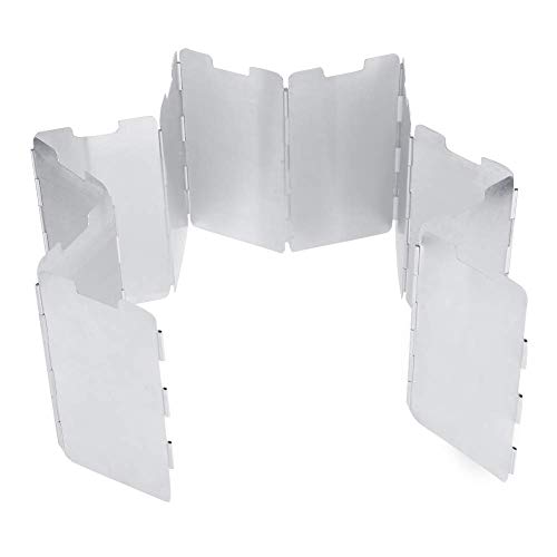 Foldable Camping Stove Windscreen for Outdoor Camping, Camping Cooker Wind Shield for Stove Camp Stove Windscreen Portable Stove Wind Blocker Folding Camp Stove Windscreen