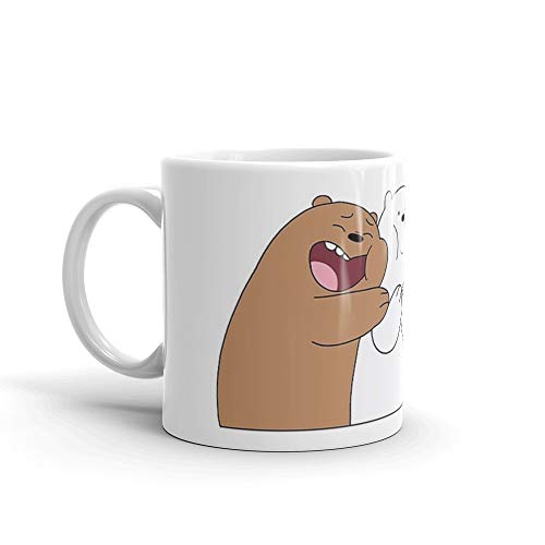 We Bare Bears 11 Oz Coffee Mugs With Easy-Grip Handle, Suitable For Hot And Cold Drinks. Can Be Used For Home And Office