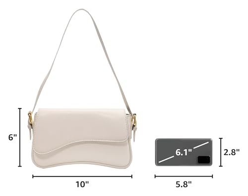 Image of Amszke Shoulder Bag for Women Y2K Crossbody Purse PU Leather Underarm Handbag 2 Adjustable Strap for Daily Commute Travel