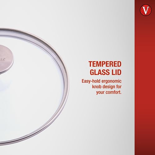 image for Victoria Round 6.5-Inch Glass Lid for Cast Iron Skillet or Pan, Custom