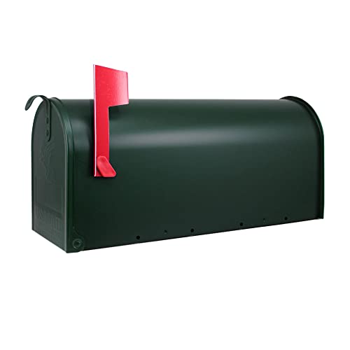 banjado® Amerikanischer Briefkasten Grün - US Mailbox/Letterbox 51x22x17cm - Postkasten Stahl - pulverbeschichtet