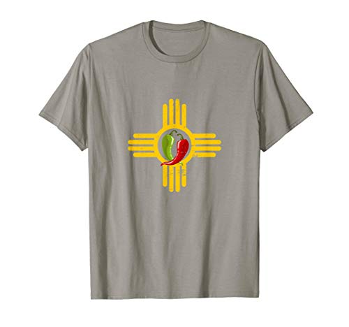 New Mexico Southwest Zia with Red and Green Chile T-Shirt
