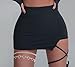 2 Pcs Black Elastic Thigh Garter Strap Band Love Heart Thigh Jewerly for Women Leg Jewelry (Color 3)