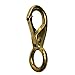 Luzhengyang Marine Boat Snap Hook Golden Brass, High Strength, Corrosion Resistance, Fixed Eye Clip Gear for Sailboat Kayak Lovers