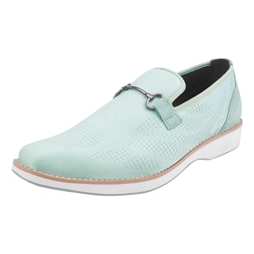 Image of LIBERTYZENO Mens Tuxedo Canvas Textile and Suede Leather Noble Loafers and Slip On Wedding Party Shoes for Easter Gift