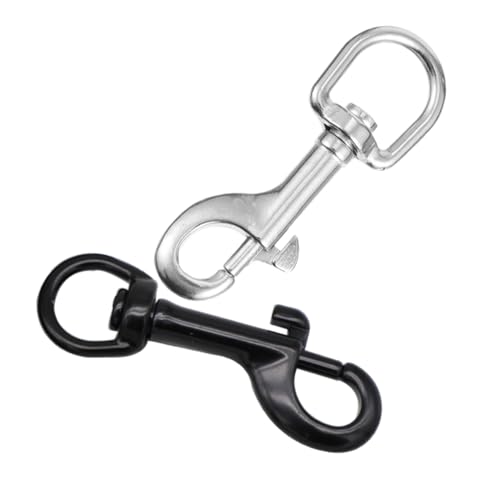 Unomor 2pcs Stainless Steel Heavy Duty Swivel Hooks for Pet Collar Dog Leash Lanyard Snap Clasp
