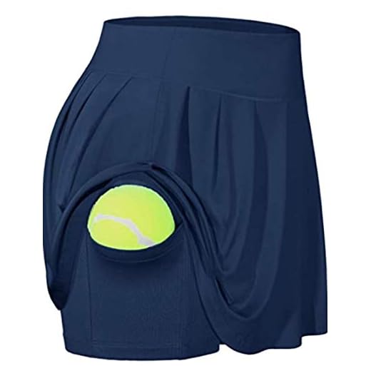 Dam Ficka Tennis Kjolar Inre Shorts Elastisk Sport Golf Skort Vardag Aktivkläder Strech Träning Leggings Snabbtorkande Yoga Shorts, Blå, M