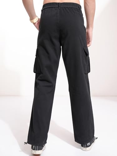 Image of Highlander Men's Utility Pocket Cargo Trousers |Parachute Cargo Trousers |Durable & Functional | Outdoor Ready | Trouser for Men | Men Trousers