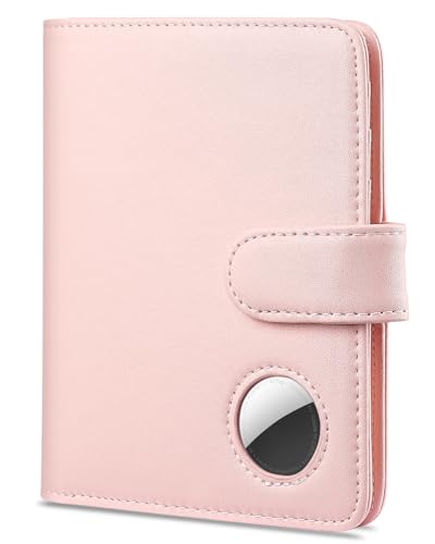 Image of Passport Holder for Travel with AirTag Holder- Leather RFID Blocking Travel accessories with 5 Cards Slot&1ID Window,Magnetic Closure,Gift Box(Air Tag Not Included)