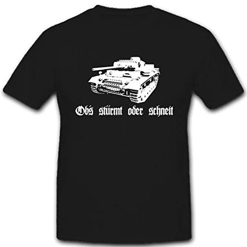 T-shirt Char Panzer de neige Noir M 3931 idéal pour le quotidien
