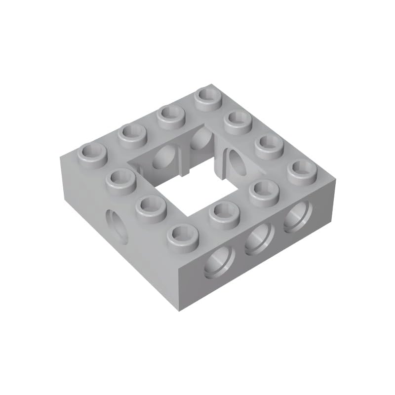 Gobricks Technology Brick Technic Brick 4x4 Open Center 32324 4211640 GDS-971 10Pieces Compatible with Lego Classic Bulk Toy MOC Color:Light Bluish Gray
