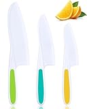 JUKOTA 3 Piezas Cuchillo Niños, juego de cuchillos de cocina para cortar frutas o verduras, regalos perfectos para Navidad, cumpleaños, cuchillos para niños a partir de 3 años