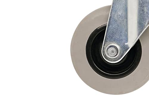 Shepherd Hardware 9790 2-Inch Swivel Stem Caster, Rubber Wheel, 7/16-Inch Stem Diameter, 125-lb Load Capacity,Grey , Gray