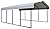Arrow Sheds Amazon Exclusive 12' x 20' x 7' 29-Gauge Carport with Galvanized Steel Roof Panels and Enclosure Kit, Eggshell