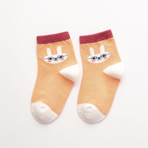 Image of Pink Socks for Girls, Calf length, Soft Pure Cotton, Lightweight & Breathable, 1 to 9 Years, Pack of 5, Designer socks, Gift Option