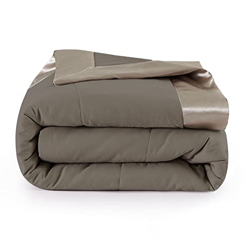 COMFLIVE Down Alternative Blanket with Satin Trim, Queen Size, Lightweight