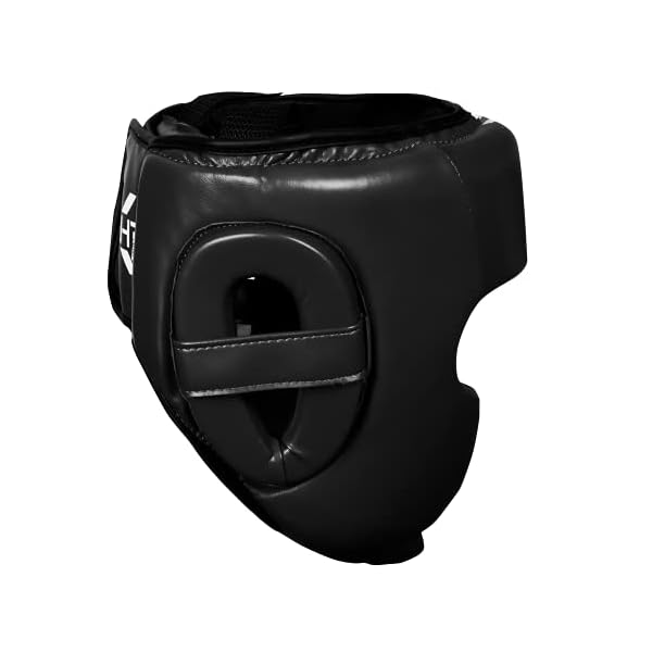 FightX-Boxing-Headgear-for-Boxers-MMA-Training-Equipment-Set-for-Youth-Boxing-Headguard-Synthetic-Leather-Muaythai-Kickboxing-Sparring-Helmet-Fighting-Headgear-HeadGuard-Protector-for-Men-Women FightX Boxing Headgear for Boxers MMA Training Equipment Set for Youth Boxing Headguard Synthetic Leather Muaythai Kickboxing UFC Sparring Fighting Headgear for Men & Women (Black, L/XL)