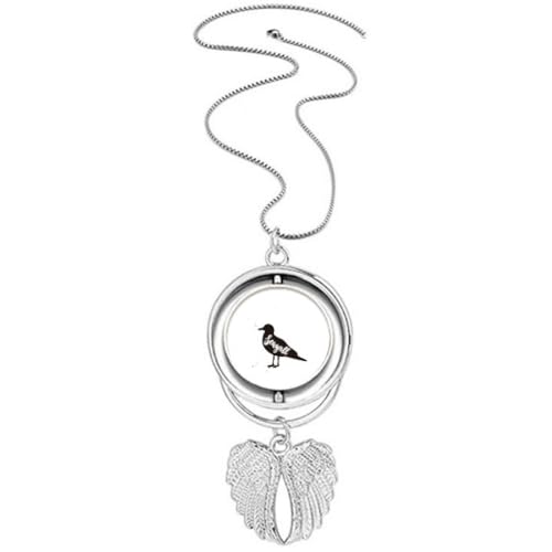 Collier mouette ailes d'ange noir et blanc le cadeau symbolique idéal