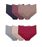 Fruit of the Loom Womens Microfiber Brief Panty 6 Pack, 10, Assorted