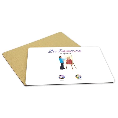 Sets de table souples en liège blanc contre les rayures sur table grand format