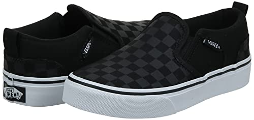 Vans Unisex Asher Sneaker, Checker Black Black, 38 EU