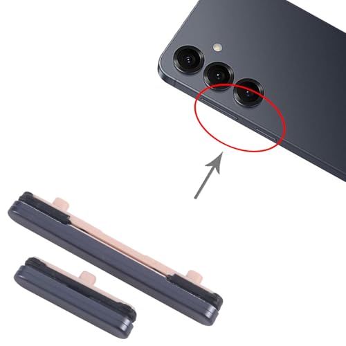 Image of 100 Og Black Compatible with Samsung S25 SM-S931B Power Button and Volume Control Button