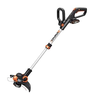 Worx WG163E.1 20V Accu-Grastrimmer, incl. Li-Ion Accu, Laadstation, Spoel, Veiligheidsbescherming en Wiel voor Randen…