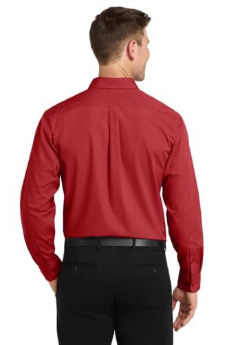 Image of Port Authority Men's Long Sleeve Carefree Button-Down Poplin Shirt