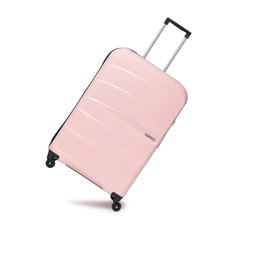 Image of YAYAVAR Check-in Large- 76 CM, 360 Degree Rotating Wheels,Polypropylene Material,Hard Luggage with Telescopic Handle and Combination Locking Mechanism, Moscow-(L,Baby Pink)