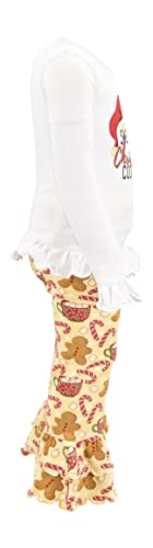 Image of Unique Baby 2 Piece Girls Double Ruffle Leggings and Long Sleeve Shirt Clothes Set Kid and Toddler Girl Outfit