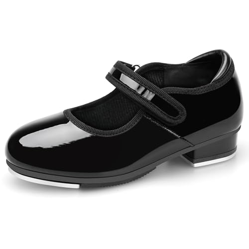 Stelle Tap Shoes for Girls Toddler PU Tap Dance Shoes for Toddler/Little Kids/Big Kids