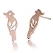 RONKAHSHOW Dainty Parrot Earrings Plated Earrings for Women Custom Fashion Jewelry Best Gift for Women Mother Daughter Friendship Christmas Birthday New Year Mother's day (Parrot Earrings Rose Gold)