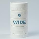 Bedgeta 9 Pack Upgraded White Wide Mouth Mason Jar Lids with Silicone Rings, Plastic Mason Jar Lids