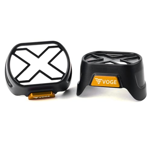 Couvre-phare antibrouillard voge dsx en aluminium anodisé or premium