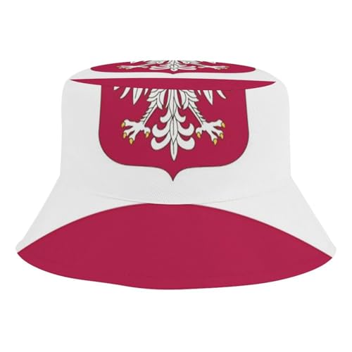 Polish FlagChildren's Bucket Hat for Boys and Girls, Breathable Summer Beach Hat50cm
