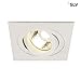 Produktbild SLV LED Deckeneinbaustrahler NEW TRIA 78 I eckig, QPAR 51, GU10, single, einflammig, LS, Blattfeder, matt weiß, Einbauleuchte, Deckenstrahler, dreh- und schwenkbare Deckeneinbauleuchte, Indoor