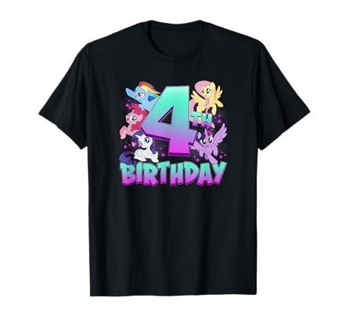 T-shirt My Little Pony 4 ans vêtement poney anniversaire coton rose