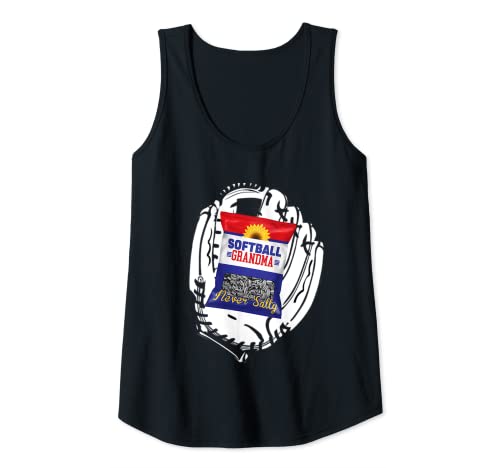 Femme Never Salty Softball Grandma avec graines de tournesol Débardeur
