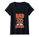 Photo Gallery donna funny pumpkin dad of the patch family halloween daddy father maglietta con collo a v Photo Gallery donna funny pumpkin dad of the patch family halloween daddy father maglietta con collo a v