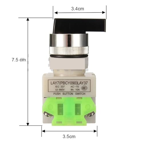 Interruptor selector LAY37 con terminales de 4 tornillos para fijación estable 2